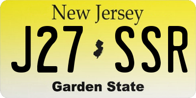 NJ license plate J27SSR