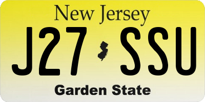 NJ license plate J27SSU