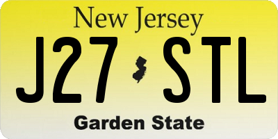 NJ license plate J27STL