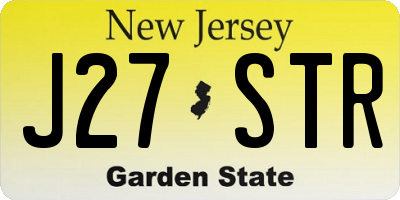 NJ license plate J27STR