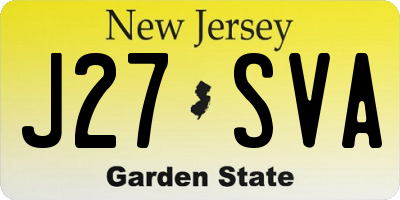 NJ license plate J27SVA