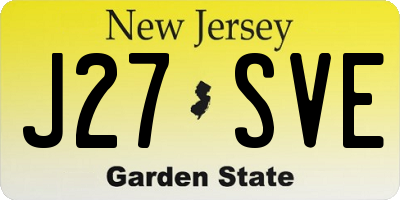 NJ license plate J27SVE