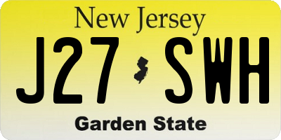 NJ license plate J27SWH