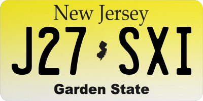 NJ license plate J27SXI