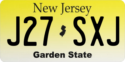 NJ license plate J27SXJ