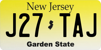NJ license plate J27TAJ