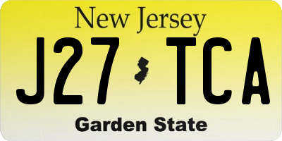 NJ license plate J27TCA