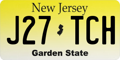 NJ license plate J27TCH