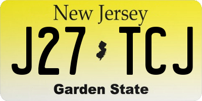 NJ license plate J27TCJ