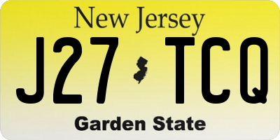 NJ license plate J27TCQ