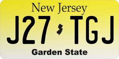 NJ license plate J27TGJ