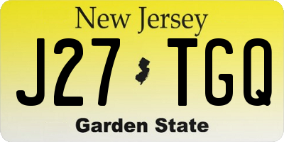 NJ license plate J27TGQ