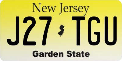 NJ license plate J27TGU