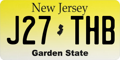 NJ license plate J27THB