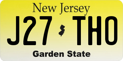 NJ license plate J27THO