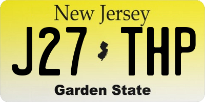 NJ license plate J27THP