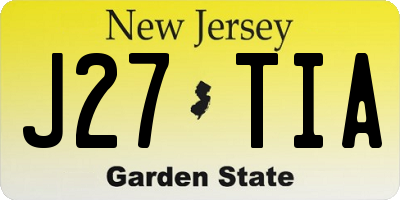 NJ license plate J27TIA