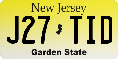 NJ license plate J27TID