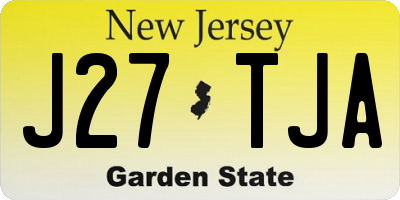 NJ license plate J27TJA