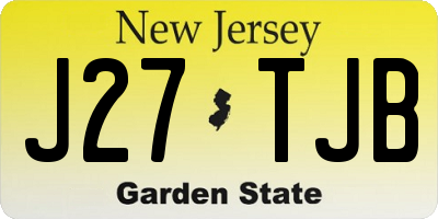 NJ license plate J27TJB