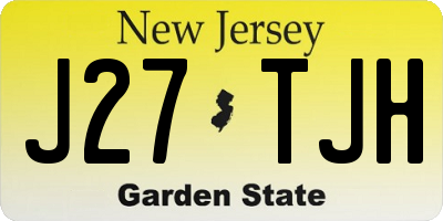 NJ license plate J27TJH