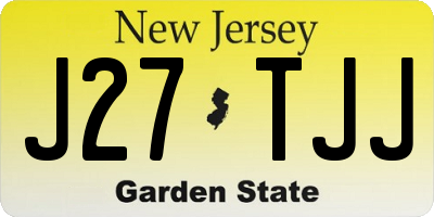 NJ license plate J27TJJ