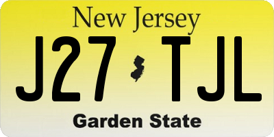NJ license plate J27TJL
