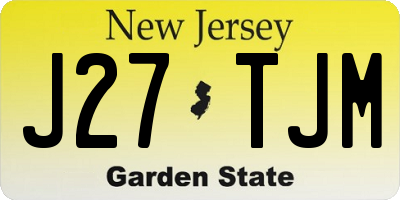 NJ license plate J27TJM