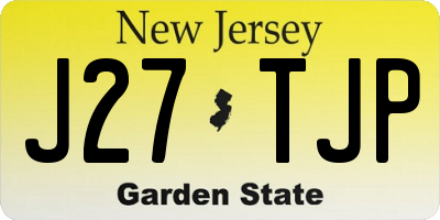 NJ license plate J27TJP