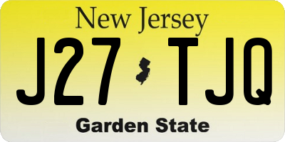 NJ license plate J27TJQ