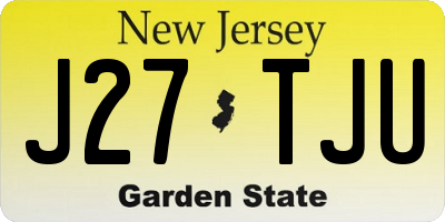 NJ license plate J27TJU