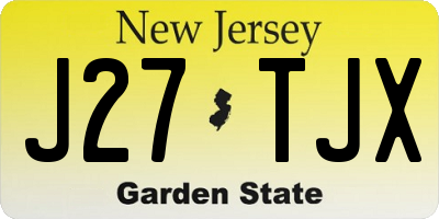 NJ license plate J27TJX