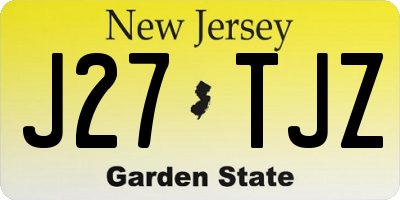 NJ license plate J27TJZ