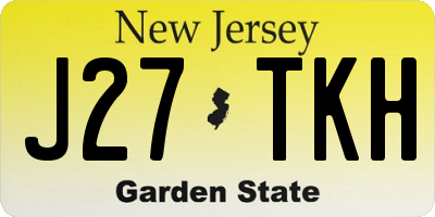 NJ license plate J27TKH