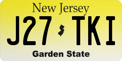 NJ license plate J27TKI