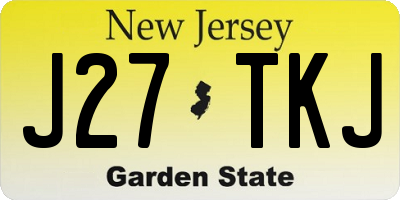 NJ license plate J27TKJ