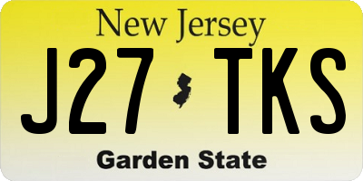 NJ license plate J27TKS