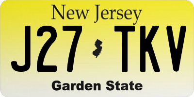 NJ license plate J27TKV
