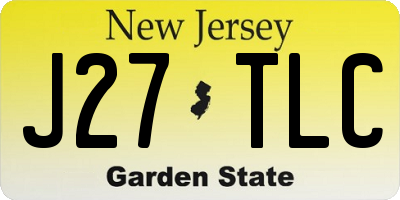 NJ license plate J27TLC