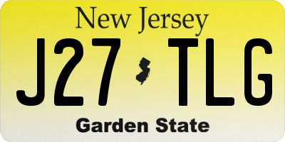 NJ license plate J27TLG