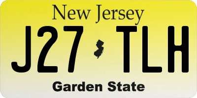 NJ license plate J27TLH