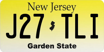 NJ license plate J27TLI