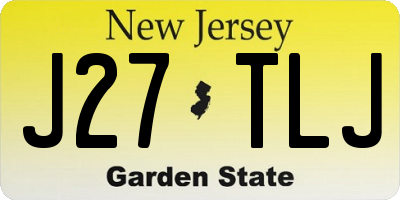 NJ license plate J27TLJ