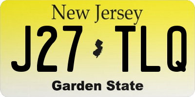 NJ license plate J27TLQ