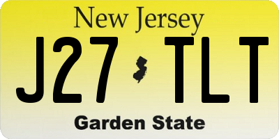NJ license plate J27TLT