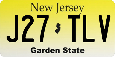 NJ license plate J27TLV