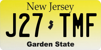 NJ license plate J27TMF