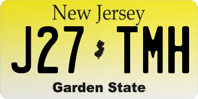 NJ license plate J27TMH
