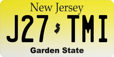 NJ license plate J27TMI