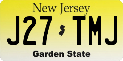NJ license plate J27TMJ
